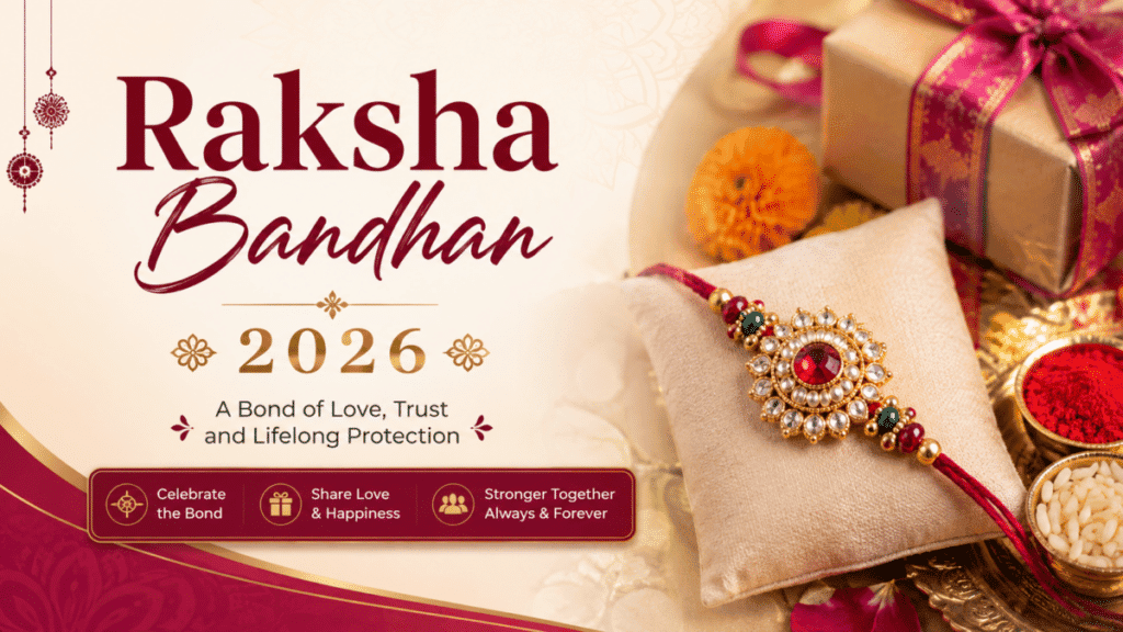Raksha Bandhan 2026 celebration with traditional rakhi and gifts